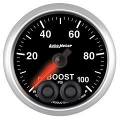 AutoMeter - Autometer Elite 52mm 100psi Digital Stepper Motor w/Peak and Warning Boost Gauge - Demon Performance