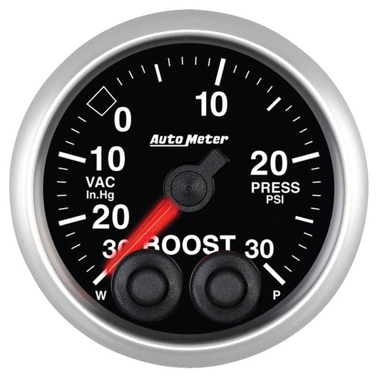 AutoMeter - Autometer Elite 52mm 30 In Hg/30 PSI Vacuum/Boost Peak and Warn Gauge w/ Electonic Control - Demon Performance