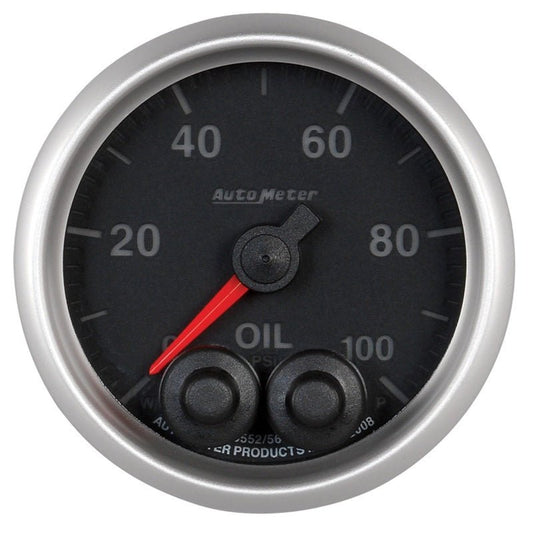 AutoMeter - Autometer Elite 52mm Oil Pressure Peak and Warn Gauge w/ Electonic Control - Demon Performance