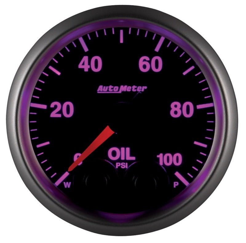 AutoMeter - Autometer Elite 52mm Oil Pressure Peak and Warn Gauge w/ Electonic Control - Demon Performance