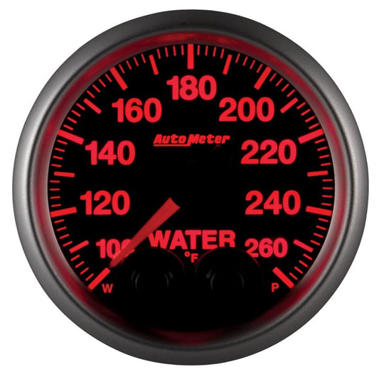 AutoMeter - Autometer Elite Nascar 2-1/16in 100-260 Deg. F Water Temp. w/ Peak and Warn Gauge w/ Pro-Control - Demon Performance