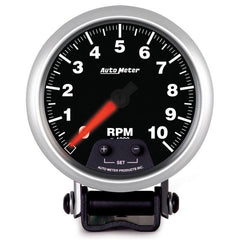 AutoMeter - Autometer Elite Street Progressive Shift Light 3-3/8in Tachometer 0-10,000 RPM PED Mount - Demon Performance