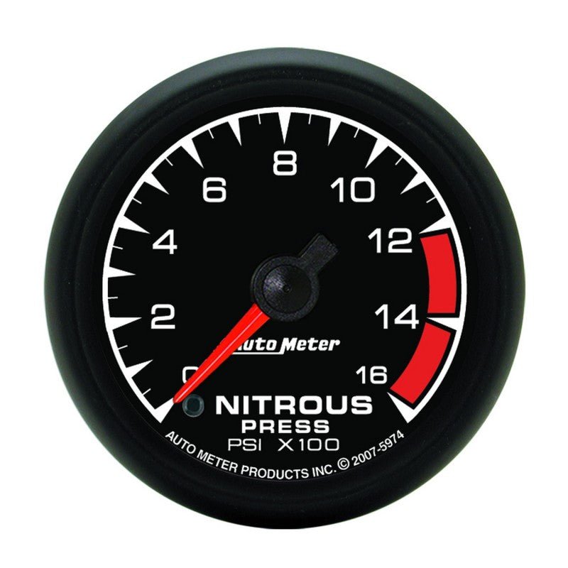 AutoMeter - Autometer ES 52mm Full Sweep Electric 0-1600 PSI Nitrous Pressure Gauge - Demon Performance