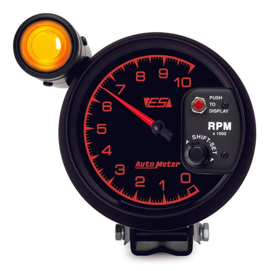 AutoMeter - Autometer ES 5in Pedestal Tachometer 10000 RPM w/ Ext Shift-Lite - Demon Performance