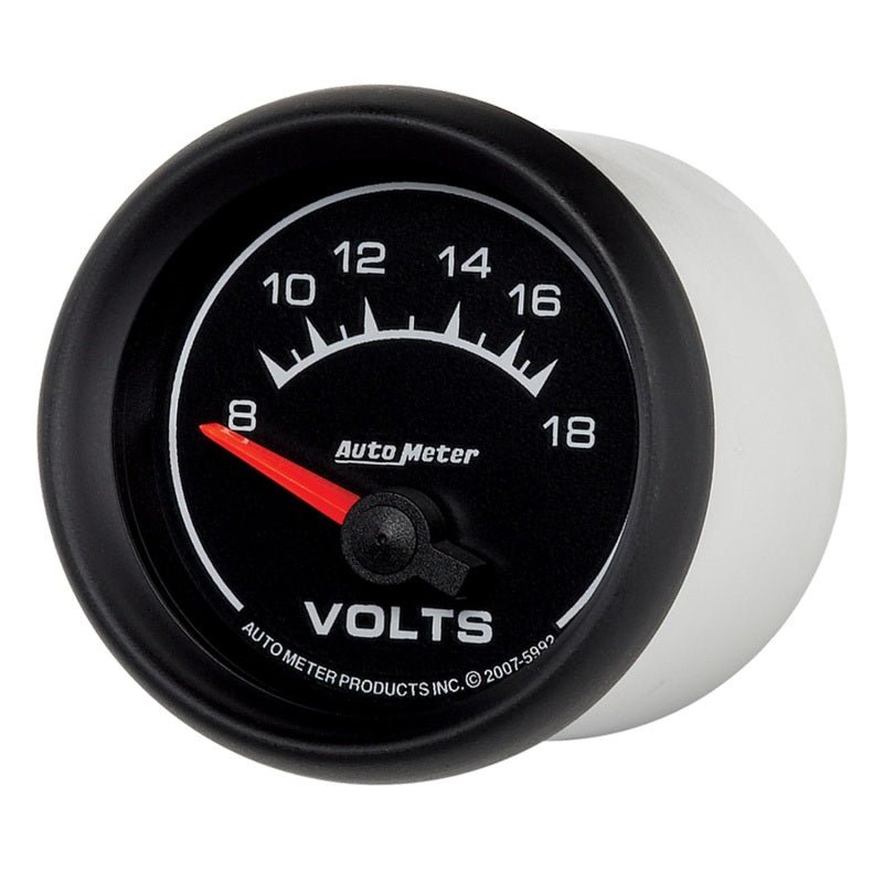 AutoMeter - Autometer Euro-Style 2-1/16in 8-18V Short Sweep Electronic Voltmeter Gauge - Demon Performance