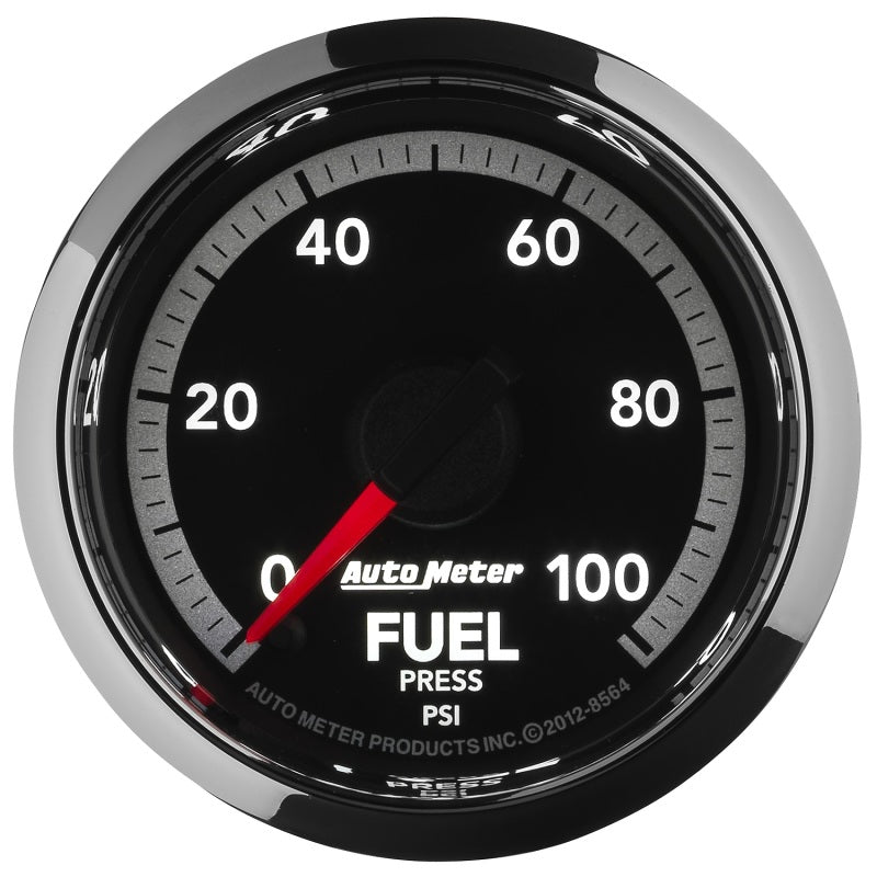 AutoMeter - Autometer Factory Match 2 1/6in Full Sweep Electronic 0-100 PSI Fuel Pressure Gauge Dodge Ram Gen 4 - Demon Performance