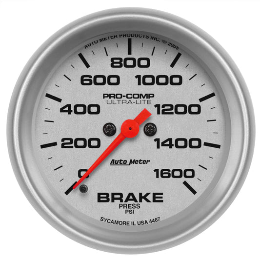 AutoMeter - AutoMeter Gauge Brake Press 2-5/8in. 1600PSI Digital Stepper Motor Ultra-Lite - Demon Performance