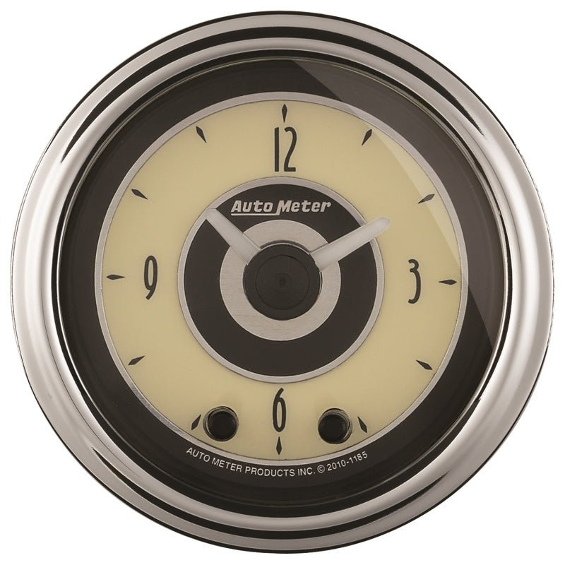 AutoMeter - AutoMeter Gauge Clock 2-1/16in. 12HR Analog Cruiser Ad - Demon Performance