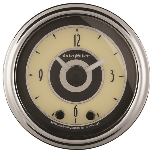 AutoMeter - AutoMeter Gauge Clock 2-1/16in. 12HR Analog Cruiser Ad - Demon Performance