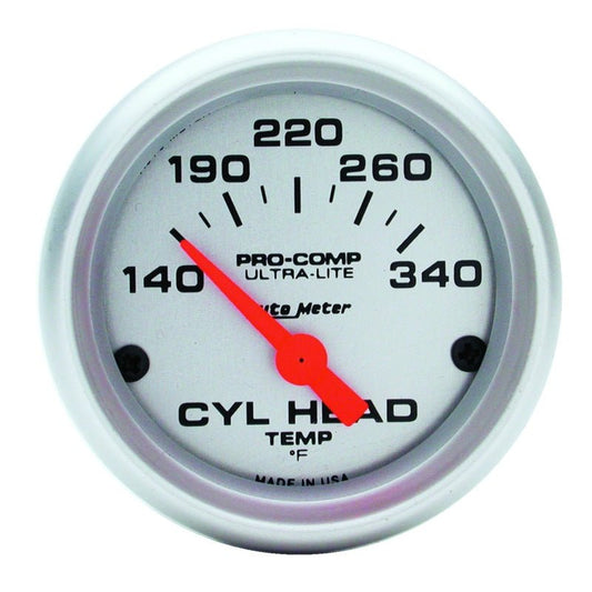 AutoMeter - AutoMeter Gauge Cylinder Head Temp 2-1/16in. 140-340 Deg. F Electric Ultra-Lite - Demon Performance