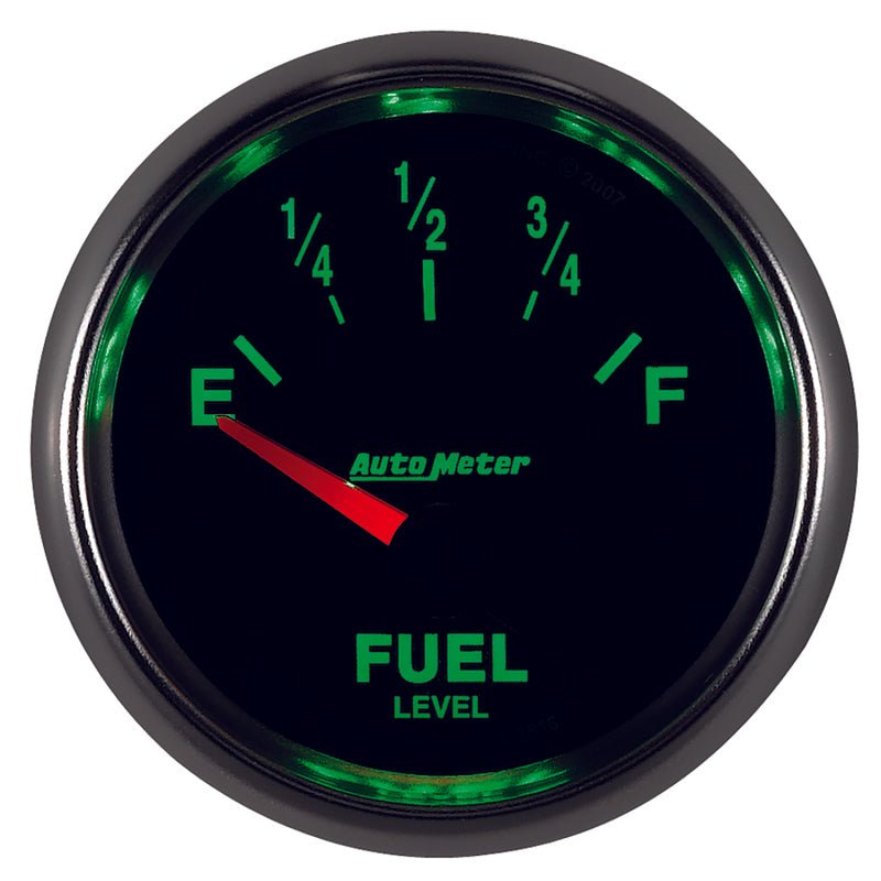 AutoMeter - AutoMeter Gauge Fuel Level 2-1/16in. 240 Ohm(e) to 33 Ohm(f) Elec Gs - Demon Performance