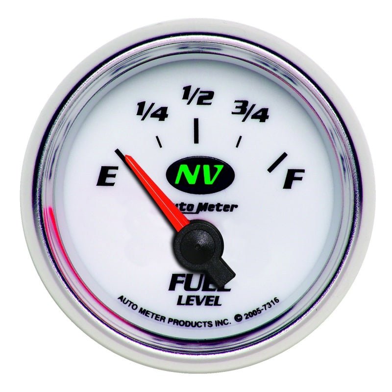 AutoMeter - AutoMeter Gauge Fuel Level 2-1/16in. 240 Ohm(e) to 33 Ohm(f) Elec NV - Demon Performance