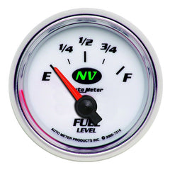 AutoMeter - AutoMeter Gauge Fuel Level 2-1/16in. 240 Ohm(e) to 33 Ohm(f) Elec NV - Demon Performance