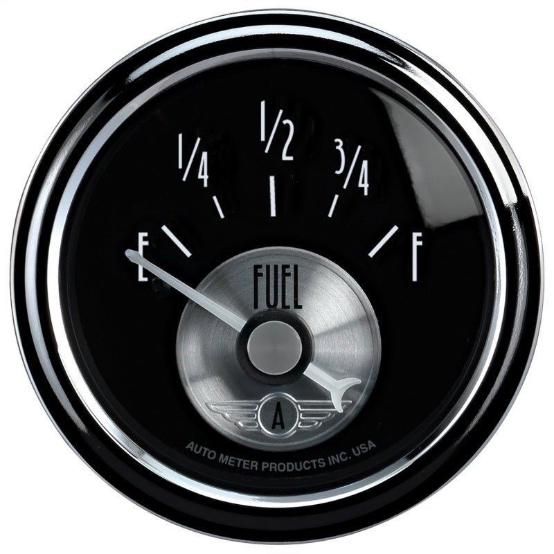 AutoMeter - AutoMeter Gauge Fuel Level 2-1/16in. 240 Ohm(e) to 33 Ohm(f) Elec Prestige Blk. Diamond - Demon Performance