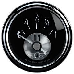 AutoMeter - AutoMeter Gauge Fuel Level 2-1/16in. 240 Ohm(e) to 33 Ohm(f) Elec Prestige Blk. Diamond - Demon Performance