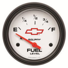 AutoMeter - AutoMeter Gauge Fuel Level 2-5/8in. 0 Ohm(e) to 90 Ohm(f) Elec Chevy Red Bowtie White - Demon Performance