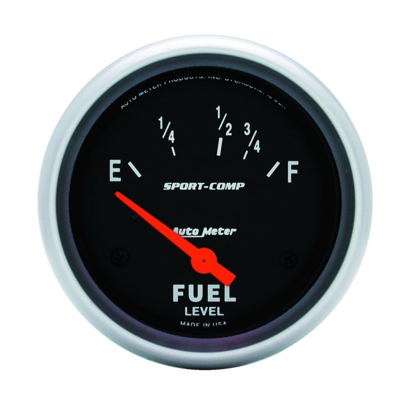 AutoMeter - AutoMeter Gauge Fuel Level 2-5/8in. 16 Ohm(e) to 158 Ohm(f) Elec Sport-Comp - Demon Performance