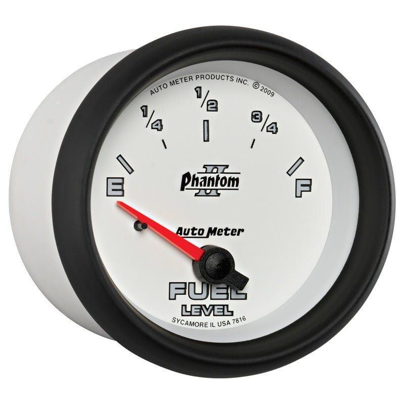 AutoMeter - AutoMeter Gauge Fuel Level 2-5/8in. 240 Ohm(e) to 33 Ohm(f) Elec Phantom II - Demon Performance
