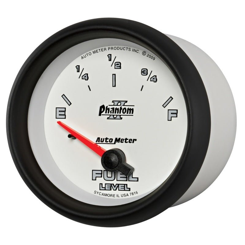 AutoMeter - AutoMeter Gauge Fuel Level 2-5/8in. 240 Ohm(e) to 33 Ohm(f) Elec Phantom II - Demon Performance