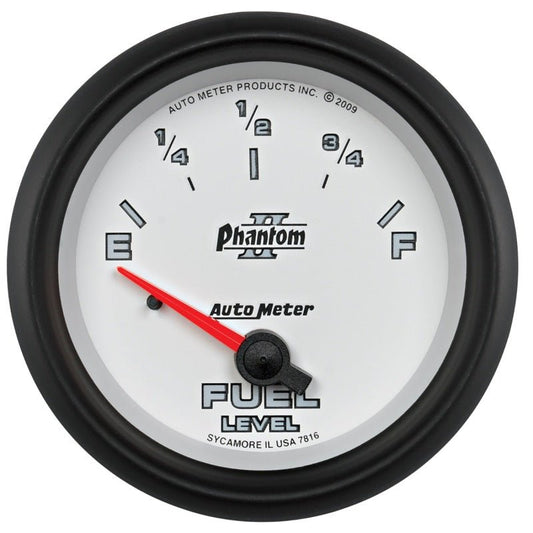 AutoMeter - AutoMeter Gauge Fuel Level 2-5/8in. 240 Ohm(e) to 33 Ohm(f) Elec Phantom II - Demon Performance