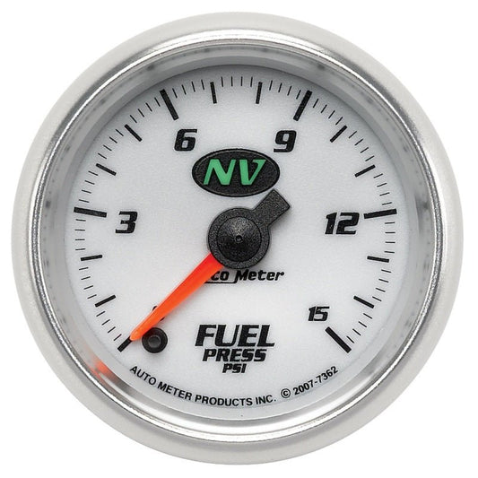 AutoMeter - AutoMeter Gauge Fuel Pressure 2-1/16in. 15PSI Digital Stepper Motor NV - Demon Performance