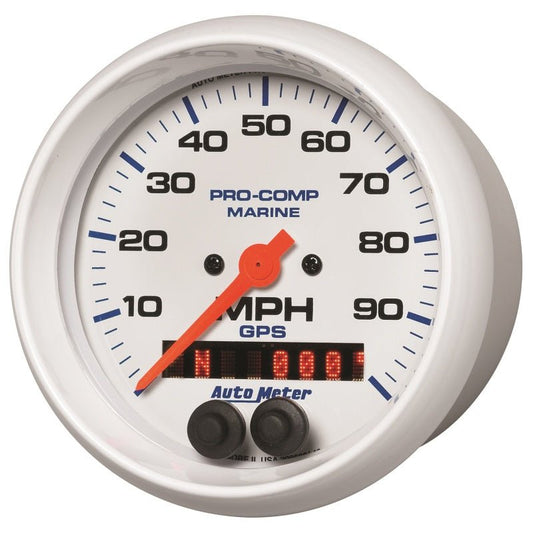 AutoMeter - Autometer Gauge GPS Speedometer 3-3/8in 100 MPH Marine White Gauge - Demon Performance