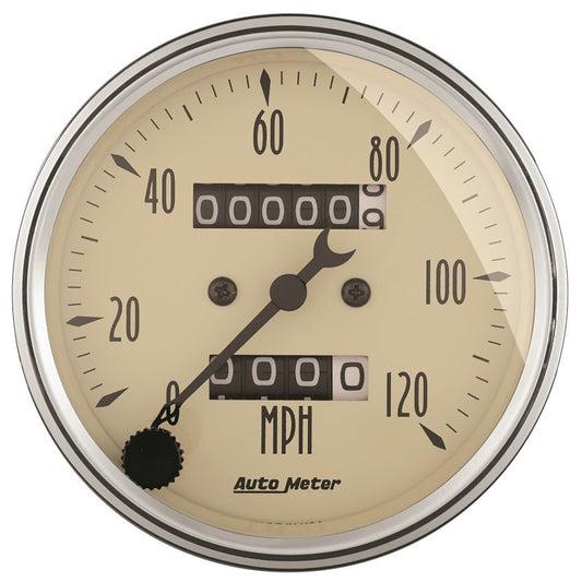 AutoMeter - AutoMeter Gauge Kit 5 Pc. 3-1/8in. & 2-1/16in. Mech. Speedometer Antique Beige - Demon Performance