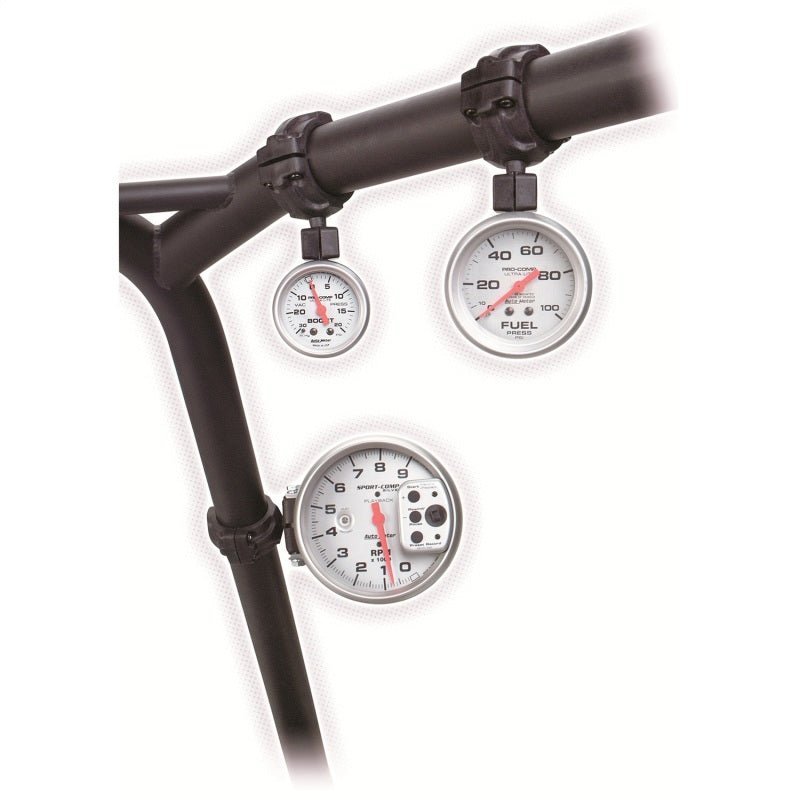 AutoMeter - AutoMeter Gauge Mount Roll Pod For 1.5in. Roll Cage Fits 2-5/8in. Gauge Black - Demon Performance