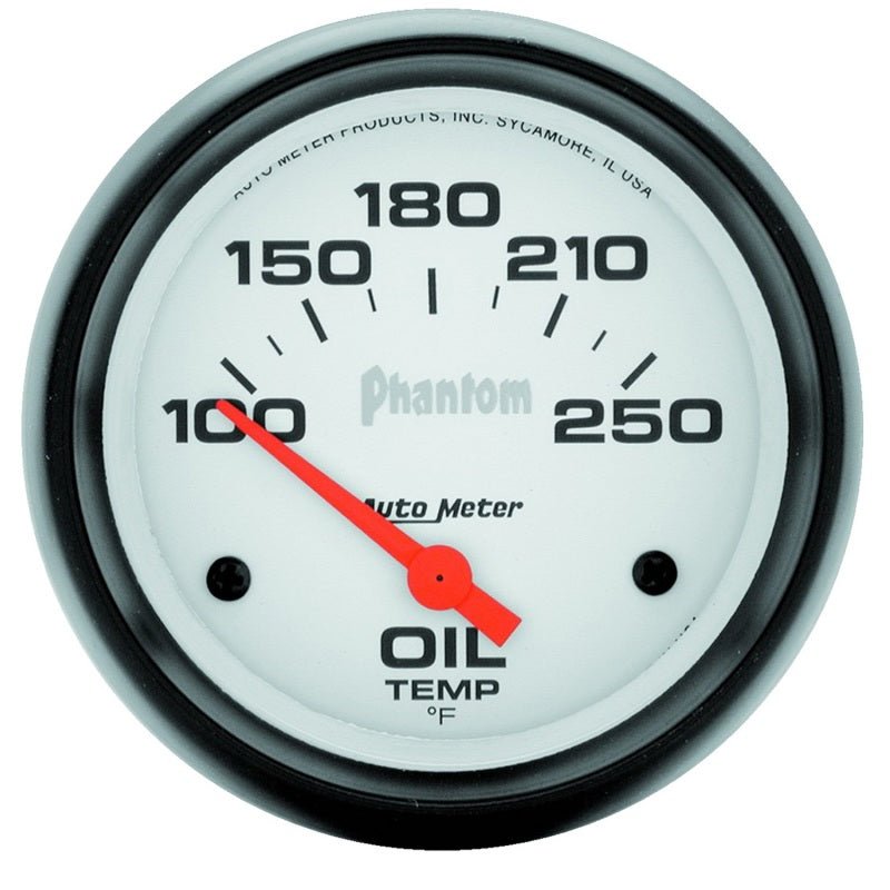 AutoMeter - AutoMeter Gauge Oil Temp 2-5/8in. 100-250 Deg. F Electric Phantom - Demon Performance