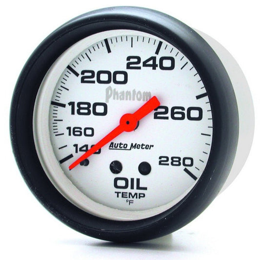 AutoMeter - AutoMeter Gauge Oil Temp 2-5/8in. 140-280 Deg. F Mechanical Phantom - Demon Performance