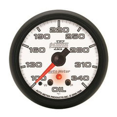 AutoMeter - AutoMeter Gauge Oil Temp 2-5/8in. 340 Deg. F Stepper Motor W/ Peak & Warn Phantom II - Demon Performance