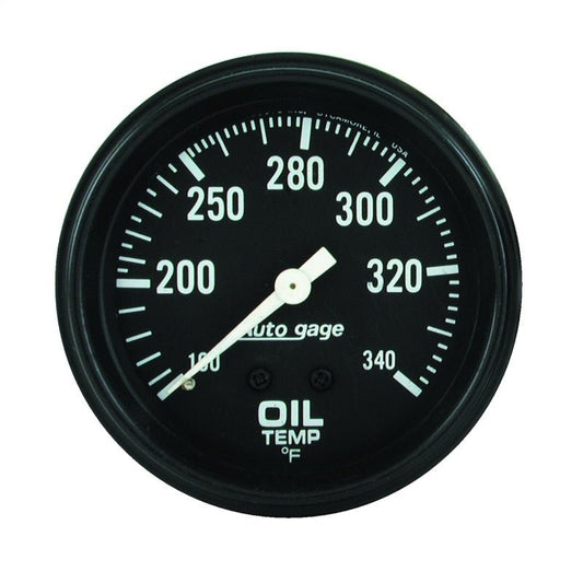 AutoMeter - AutoMeter Gauge Oil Temperature 2-5/8in. 100-340 Deg. F Mechanical Black Autogage - Demon Performance
