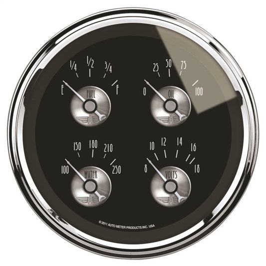 AutoMeter - AutoMeter Gauge Quad 5in. 0 Ohm(e) to 90 Ohm(f) Elec Prestige Blk. Diamond - Demon Performance