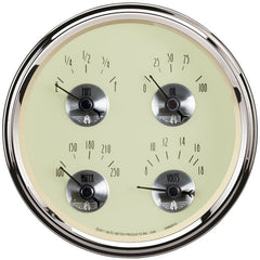 AutoMeter - AutoMeter Gauge Quad 5in. 240 Ohm(e) to 33 Ohm(f) Elec Prestige Antq. Ivory - Demon Performance