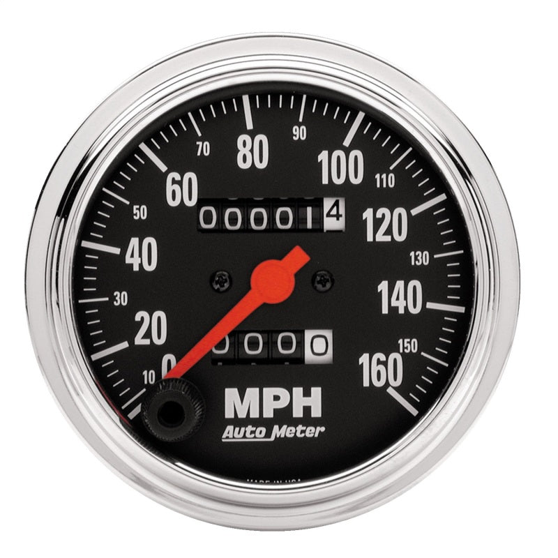 AutoMeter - AutoMeter Gauge Speedometer 3-3/8in. 160MPH Mechanical Traditional Chrome - Demon Performance