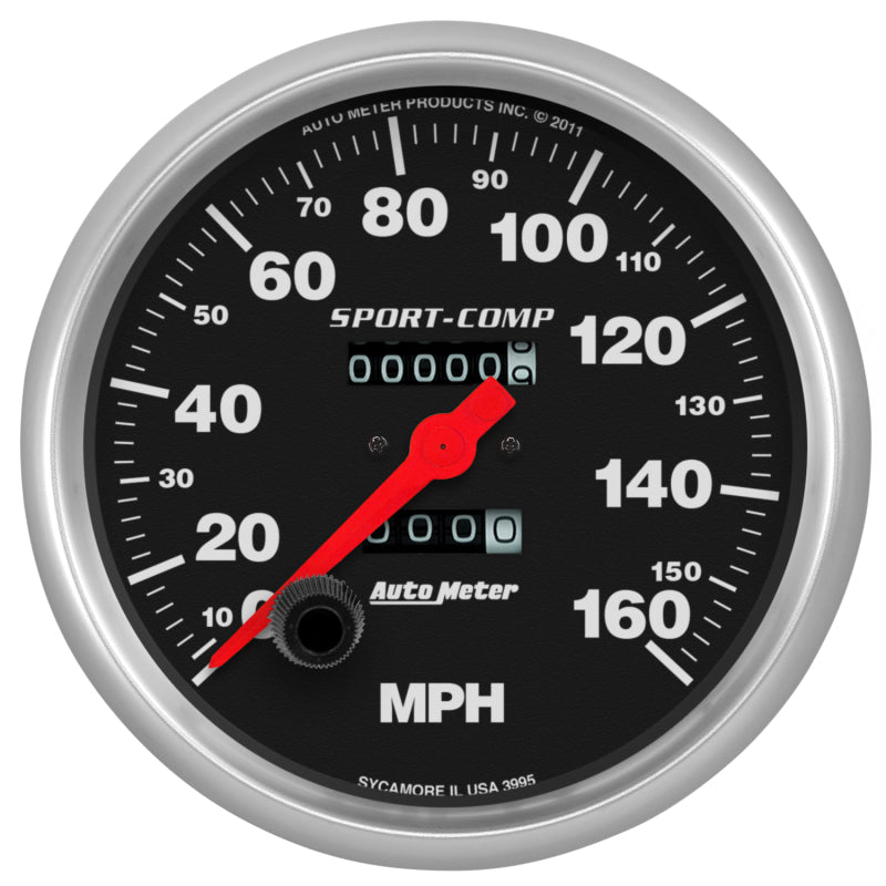 AutoMeter - AutoMeter Gauge Speedometer 5in. 160MPH Mechanical Sport-Comp - Demon Performance