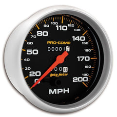 AutoMeter - AutoMeter Gauge Speedometer 5in. 200MPH Mechanical Pro-Comp - Demon Performance