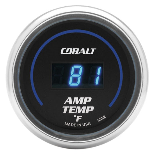 AutoMeter - AutoMeter Gauge Stereo Amp Temperature 2-1/16in. 250 Deg. F Digital Cobalt - Demon Performance