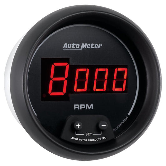 AutoMeter - AutoMeter Gauge Tach 3-3/8in. 10K RPM In-Dash Digital Black Dial W/ Red Led - Demon Performance