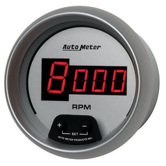 AutoMeter - AutoMeter Gauge Tach 3-3/8in. 10K RPM In-Dash Digital Silver Dial W/ Red Led - Demon Performance