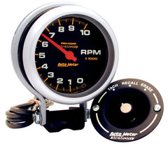 AutoMeter - AutoMeter Gauge Tachometer 3-3/4in. 10K RPM Pedestal W/Peak Memory Pro-Comp - Demon Performance
