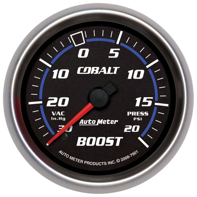 AutoMeter - AutoMeter Gauge Vac/Boost 2-5/8in. 30Inhg-20PSI Mechanical Cobalt - Demon Performance