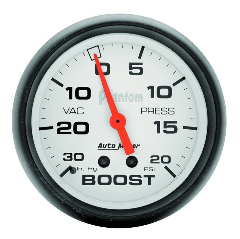 AutoMeter - AutoMeter Gauge Vac/Boost 2-5/8in. 30Inhg-20PSI Mechanical Phantom - Demon Performance