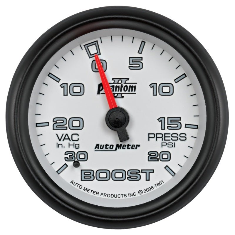 AutoMeter - AutoMeter Gauge Vac/Boost 2-5/8in. 30Inhg-20PSI Mechanical Phantom II - Demon Performance