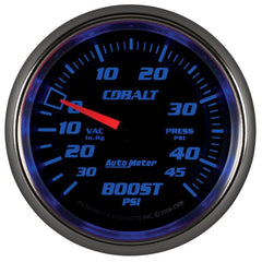 AutoMeter - AutoMeter Gauge Vac/Boost 2-5/8in. 30Inhg-45PSI Mechanical Cobalt - Demon Performance