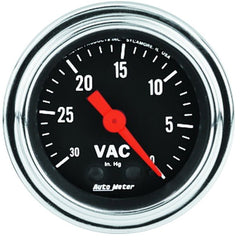 AutoMeter - AutoMeter Gauge Vacuum 2-1/16in. 30Inhg Mechanical Traditional Chrome - Demon Performance
