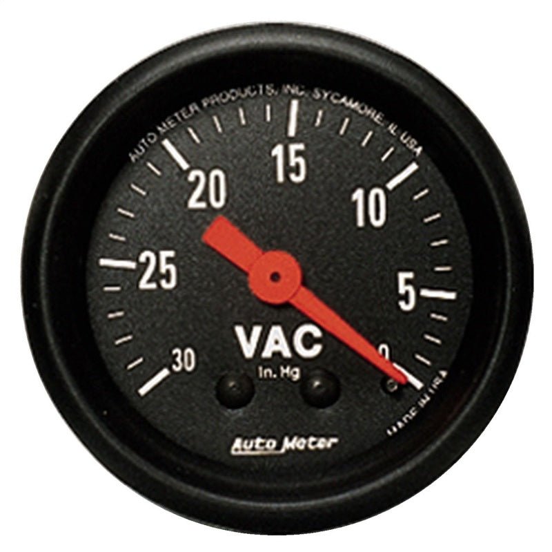 AutoMeter - AutoMeter Gauge Vacuum 2-1/16in. 30Inhg Mechanical Z-Series - Demon Performance