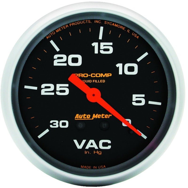 AutoMeter - AutoMeter Gauge Vacuum 2-5/8in. 30Inhg Liquid Filled Mech Pro-Comp - Demon Performance