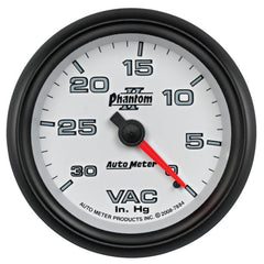 AutoMeter - AutoMeter Gauge Vacuum 2-5/8in. 30Inhg Mechanical Phantom II - Demon Performance