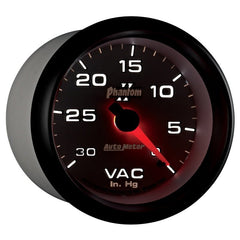 AutoMeter - AutoMeter Gauge Vacuum 2-5/8in. 30Inhg Mechanical Phantom II - Demon Performance